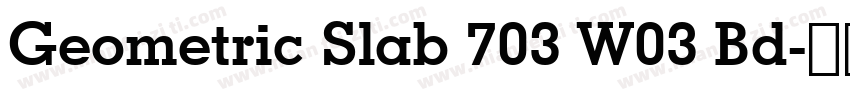 Geometric Slab 703 W03 Bd字体转换